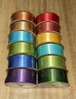 Offray Debi Lilly Luxury Double Faced Satin Ribbon New Wt Lot of 360 Ft 120 Yds 