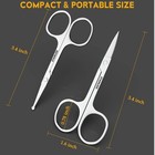 Stainless Steel Facial Grooming Scissors  Eyebrow Nose   Beard Precision 