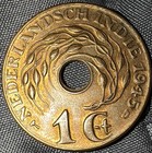 1945-d 1 Cent Piece Netherlands East Indies  now Indonesia 
