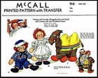 Awake Asleep Raggedy Ann   Andy Sewing Pattern Mccall 914 12  Doll Camel