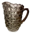 Very Nice Vintage      Glass Pitcher     Cubes Pattern   