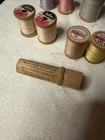 Vintage Lot Wooden Spools Thread Coats   Clark  J p Belding Silk Preowned