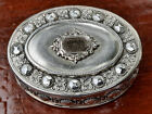800 Silver German Trinket Box With Faceted Accents And Gilded Cartouche