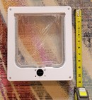 Cat Flap Door For Interior Exterior Weatherproof Pet Door 4 Way Locking Pet -new