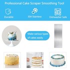 9 Inch Stainless Steel Cake Scraper  Smoother Metal Icing Cake Scraper Gd-01
