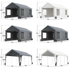 Carport Car Canopy Garage Shelter Tent 10 12x20ft 8 Legs Sidewalls windows
