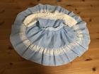 Vintage Girls 2t Blue Dot Ruffled Lace Trim Dress Full Circle