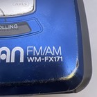 Vintage Sony Walkman Wm-fx171 Mega Bass Avls Fm am Radio Cassette Blue D39