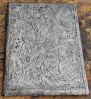 Antique Persian Islamic Silver Repousse blue Enamel Mirror Qajar Mihrab Wall