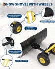 Heavy-duty 29  Dual-handle Snow Shovel With Adjustable Angles   Pneumatic Wheels