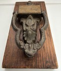 19th Century Acanthus Leafs Ornate Gothic Heavy Cast Iron Door Knocker
