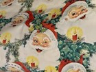 Vintage Nos 1960 1970 Santa Claus Christmas Store Wrapping Paper Rare