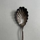 Vintage Wm Rogers Silver Plated 8 5  Scalloped Serving Spoon
