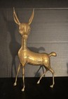 Mcm Hollywood Regency Large Brass Deer Doe 22    Tall Nice  Cute