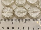 Lampwork Foil Beads Silvery White Qty  7 25mm