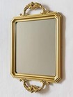 Rectangle Vintage Mirror Tray  Decorative Dresser Organizer For Perfume Makeup A