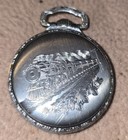 Antique Elgin Pocket Watch 16 Size 7 Jewels Base Metal Case Railroad Motiff