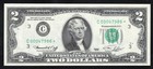 1976  2 Bicentennial Philadelphia Star Federal Reserve Frn Two Dollar Bill