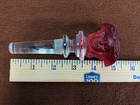 Rosenthal Versace Red Crystal Glass Medusa Bottle Wine Stopper