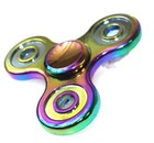 Color Rainbow Aluminum Metal Tri Hand Finger Spinner Fidget Edc Desk Toy Gyro