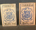 Dominican Republic  Early Classic Issues  1 2 Medio Real  Lot Of 3 Stamps  Used