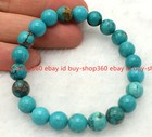 8mm Blue Turquoise 108 Prayer Beads Buddhist Mala Necklace Bracelet Set