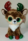 Ty Beanie Boos - Kinley Christmas Reindeer 6  New Mwmts Plush Stuffed Animal Toy