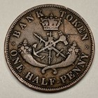 1852 Canada Half Penny Bank Token  Free Shipping