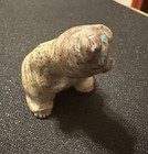 Zuni Fetish Curious Stone Bear Signed