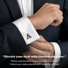 3 Pairs Cufflinks For Men Personalized Initial Cuff Links Mens Letter Cufflin   