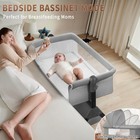 Baby Bassinet Bedside Crib Infant Sleeper Bed Cradle Newborn With Storage Basket