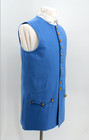 French Blue Wool Colonial Waistcoat Size 46   Xl