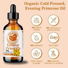 Organic Cold-pressed Evening Primrose Oil 100  Pure Skin Hair Face Moisturizer