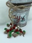 24  Small Hand Felted Wool Acorn Folk Art Traditional Christmas