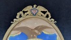 Civil War Named Soldier Gar Oval Photo Eagle Shield Emblem Framed Convex Glass