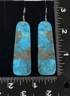 Native American Santo Domingo Kewa Turquoise Slab Earrings