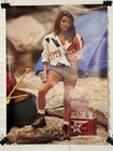 Vintage 1992 Lone Star Sexy Beer Poster Show Your Texas Color 22    X 16   