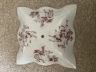 Vintage Cowboy Western Theme Ceiling Light Frosted White Glass Shade Only  1