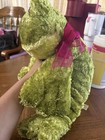 Dan Dee Collector s Choice Green Frog Stuffed Animal Plush Toy Pink Ribbon 14 
