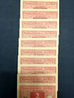 Authentic Germany 10 Two Mark 1920 Bill - Uncirculated - Consecutive Numbers