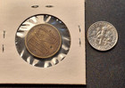 Vintage Brass Merchant Trade Token Good For 5 Cents Saloon General Store Coin
