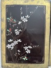 Vintage Asian Signed Decorative Wall Panels Eggshell 13 75   x9 75    Each Beautiful