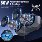 Bluetooth Speaker Wireless  80w Loud Speaker With Deeper Bass  Ipx7 Waterproo   