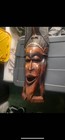 African Tribal Face Mask Hand Carved Wood Wall Hanging Art Decor 15  Brown