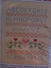 Jack Dempsey Needle Art Antique Sampler Item 171 Pattern  44 Abc s Numbers Heart