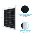 Renogy 50 Watt 12 Volt Monocrystalline Solar Panel Compact Design