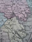 Original 1855 Colton Map Maryland Delaware Mason-dixon Line Washington Dc Canal
