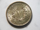 1883 Ch Bu   without Cents  Liberty V Nickel   Nice  high Grade  Vintage Coin