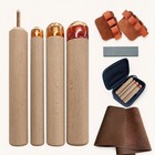 4 Pieces Stone Knapping Tool With Wooden Handle Balanced For Workshop 