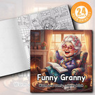 Funny Granny Coloring Book For Adults Relieve Stress Painting Drawing Book Gift